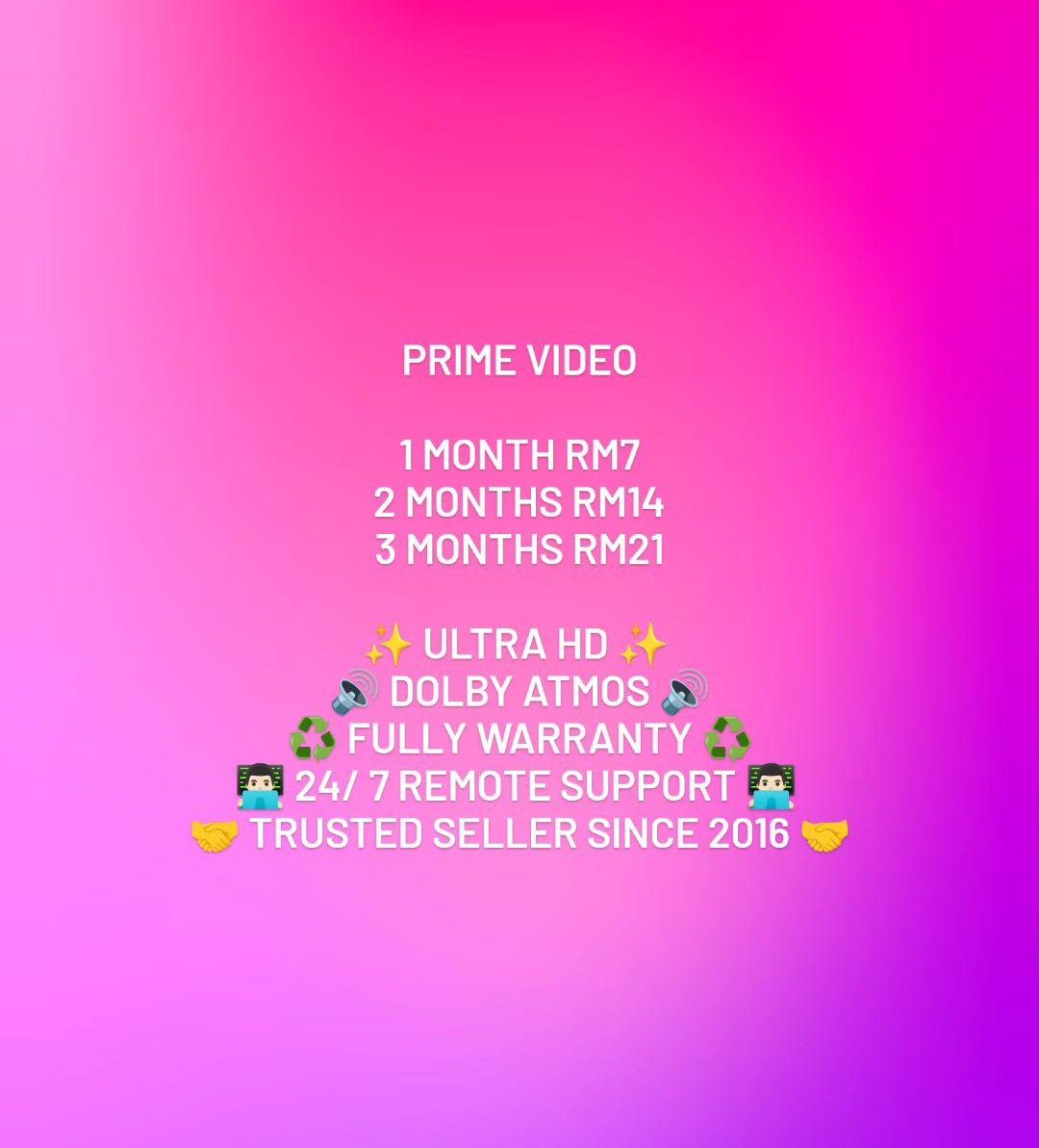 PRIME VIDEO 2 MONTHS